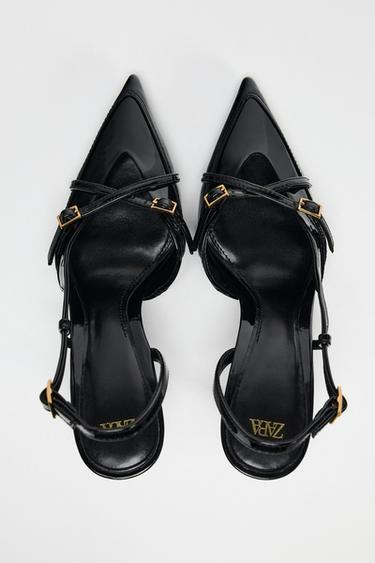 BUCKLE STRAP HEELS - Black by Zara