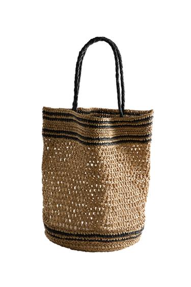 LARGE PAPER TOTE BAG - Two-tone by Zara