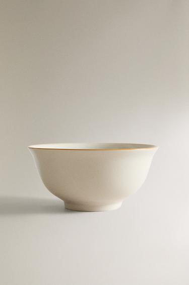 STONEWARE BOWL WITH ICE CREAM DESIGN - Lime by Zara - Image 0