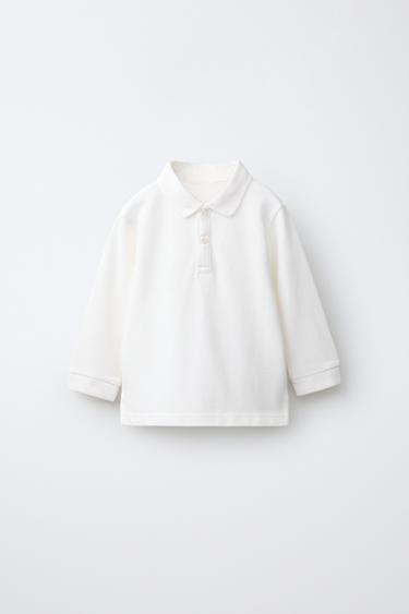PLAIN PIQUÉ POLO SHIRT - White by Zara