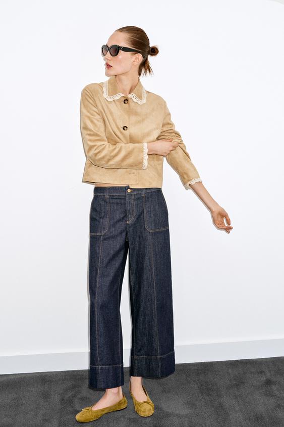 Z1975 MID-WAIST CULOTTES JEANS - Blue by Zara - Image 0