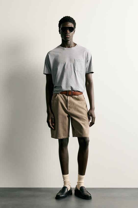 LIGHTWEIGHT RELAXED FIT T-SHIRT - Grey marl by Zara - Image 0