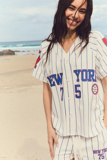 NEW YORK BASEBALL JACKET - White by Zara - Image 0