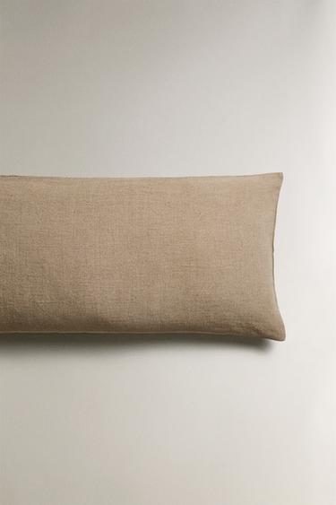 WASHED LINEN CUSHION COVER - Light beige by Zara - Image 0