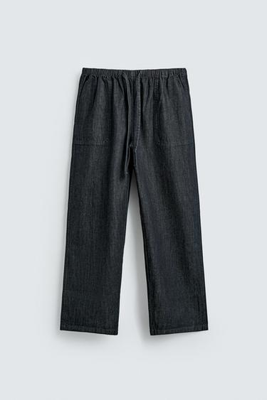 RELAXED FIT JOGGER JEANS - Navy blue by Zara