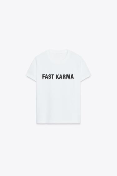SLOGAN T-SHIRT - White by Zara
