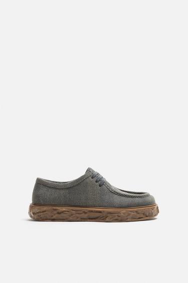 WOVEN SHOE WITH IRREGULAR SOLE - Blue by Zara