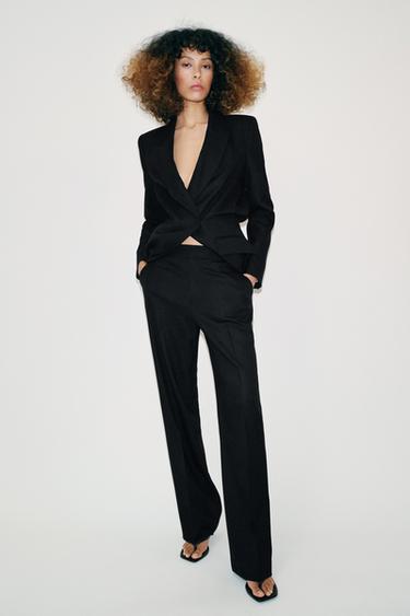 STRAIGHT-LEG TROUSERS - Black by Zara