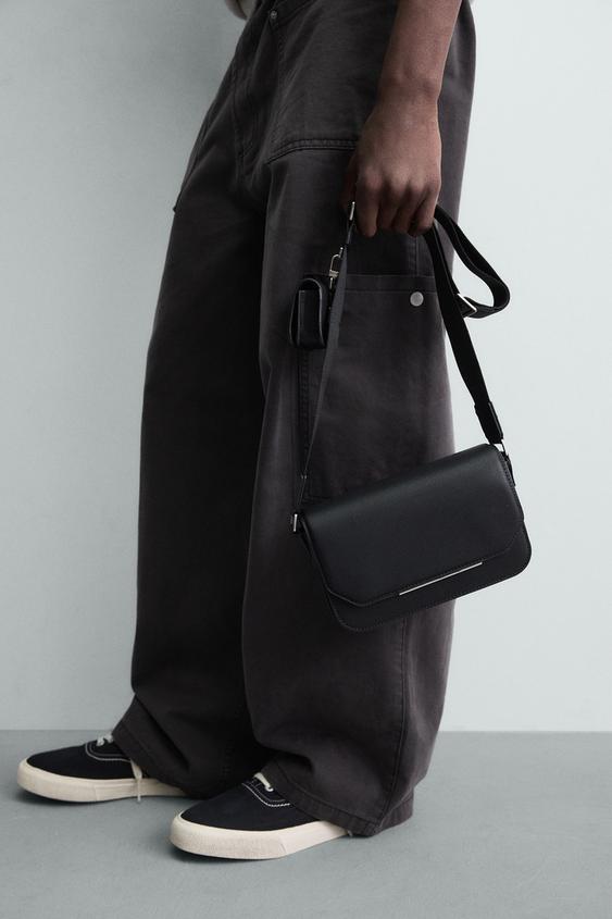 TEXTURED CROSSBODY BAG - Black by Zara - Image 0