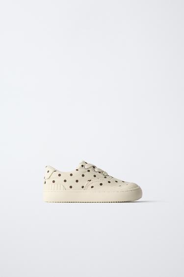 POLKA DOT PLIMSOLLS - Ecru White by Zara