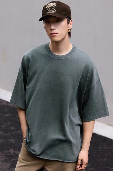 FADED RELAXED FIT SWEATSHIRT - washed petrol by Zara