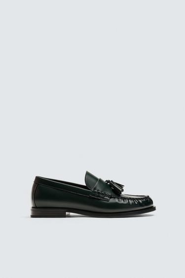 TASSEL DRESS LOAFERS - Green by Zara