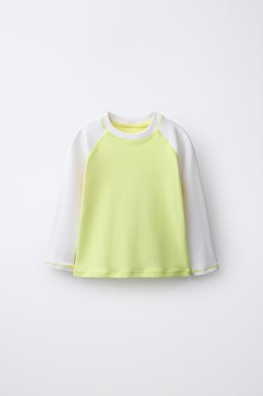 1-6 YEARS/ RAGLAN SLEEVE RASH GUARD - Light lime green by Zara