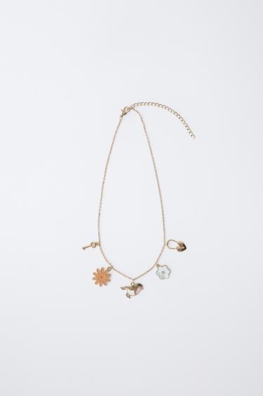 NECKLACE WITH VARIOUS PENDANTS - Golden by Zara - Image 0