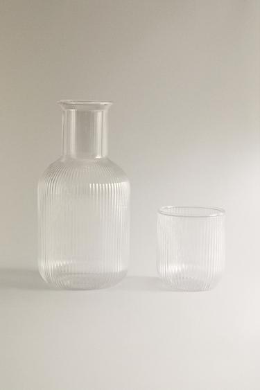 STRIPED BOROSILICATE GLASS NIGHT SET (SET OF 2) - 990 by Zara