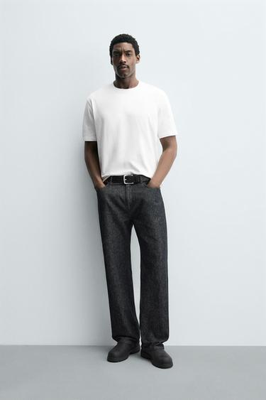 HEAVY WEIGHT SHORT SLEEVE T-SHIRT - White by Zara