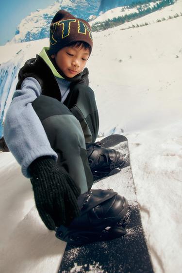 TIE DYE WATER-RESISTANT AND WINDPROOF BRACE TROUSERS RECCO® SYSTEM SKI COLLECTION - Grey by Zara