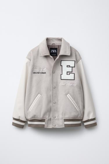 FAUX SUEDE BOMBER JACKET - Sand by Zara