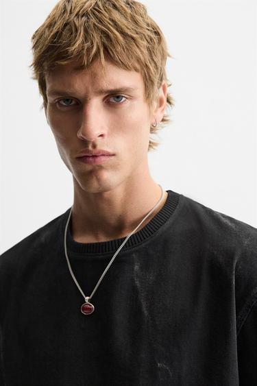 CROPPED FIT DENIM T-SHIRT - Black by Zara