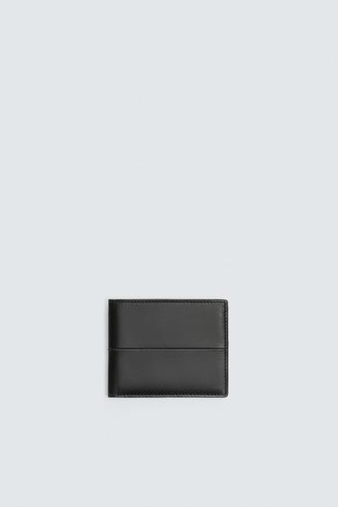 LEATHER WALLET - Black by Zara