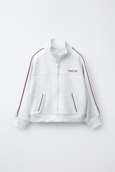 SPORTY ZIP-UP SWEATSHIRT - Grey marl by Zara