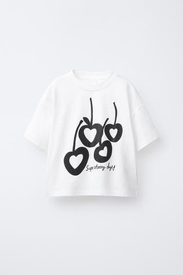 EMBOSSED PRINT T-SHIRT - Black by Zara - Image 0