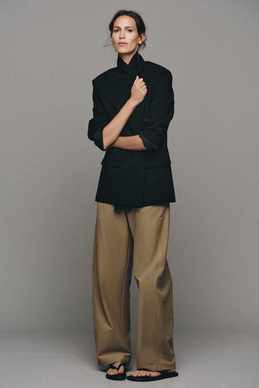 OVERSIZED DOUBLE-BREASTED BLAZER - Black by Zara