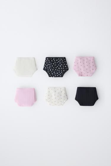AGES 6-14 / SIX-PACK OF POINTELLE AND FLORAL BRIEFS - Multicoloured by Zara