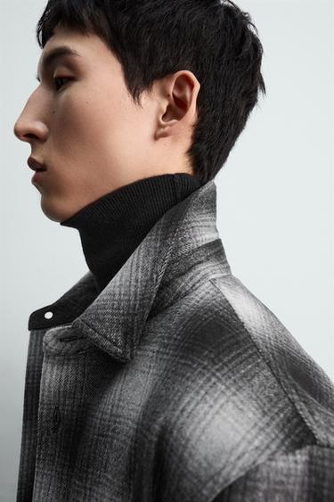 CHECK OVERSHIRT - Black / White by Zara