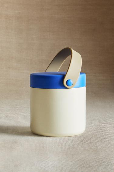 CHILDREN'S CONTRAST SILICONE LUNCH BOX - Ecru / Blue by Zara