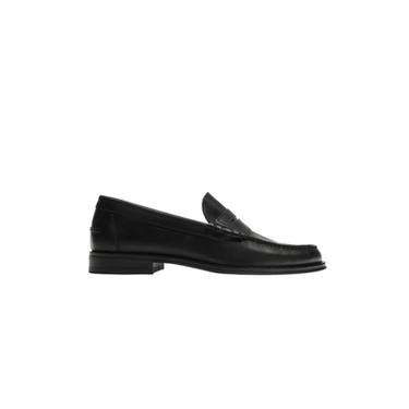 LEATHER PENNY LOAFERS - Black by Zara