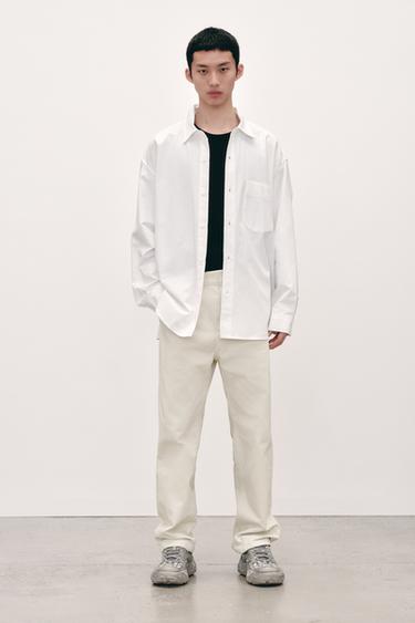 OVERSIZE FIT OXFORD SHIRT - White by Zara - Image 0