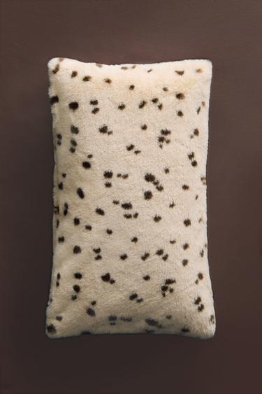 ANIMAL PRINT CUSHION COVER - Ecru by Zara