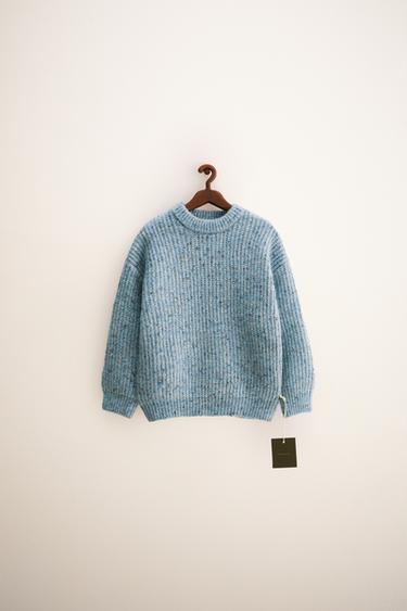 ZARA TIMELESS - CHUNKY KNIT SWEATER WITH WOOL - Light blue by Zara