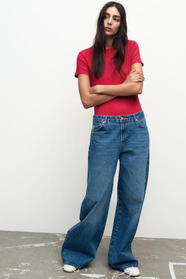RIBBED SHORT SLEEVE T-SHIRT - Strawberry by Zara
