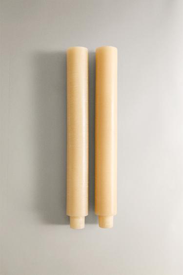 PACK OF STRAIGHT DECORATIVE CANDLES (PACK OF 2) - Vanilla by Zara