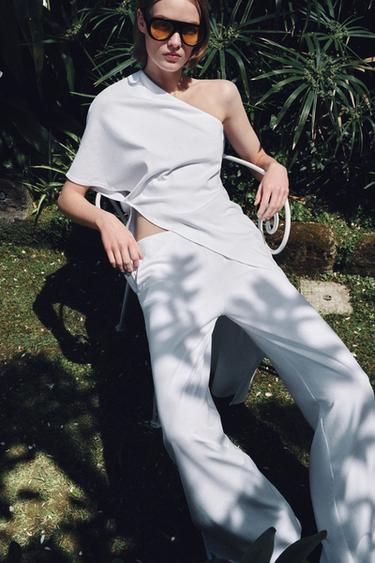 ASYMMETRIC LONG TOP - White by Zara