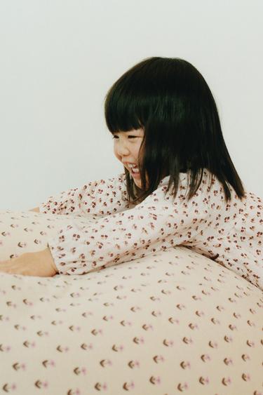 TEXTURED FLORAL PANEL DRESS - Ecru by Zara