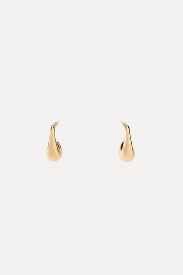 METAL DROP EARRINGS - Golden by Zara - Image 0