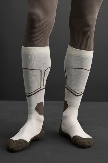 SKI COMPRESSION SOCKS - Ecru by Zara - Image 0