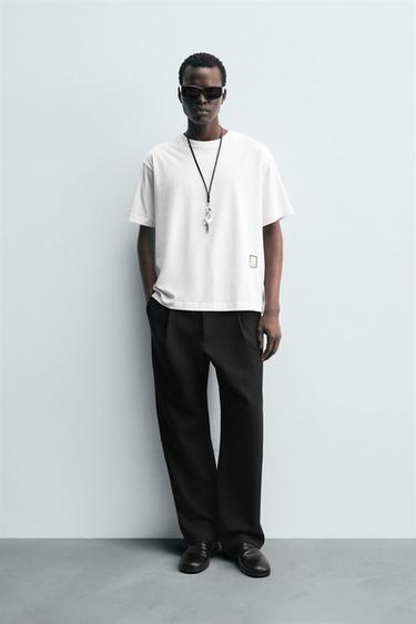 CONTRAST PATCH T-SHIRT - White by Zara - Image 0