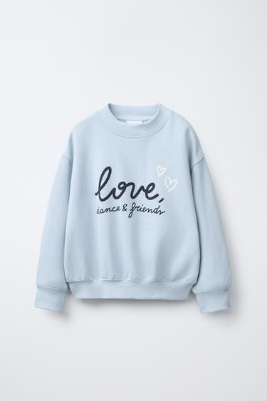 PRINTED SWEATSHIRT - Light blue by Zara