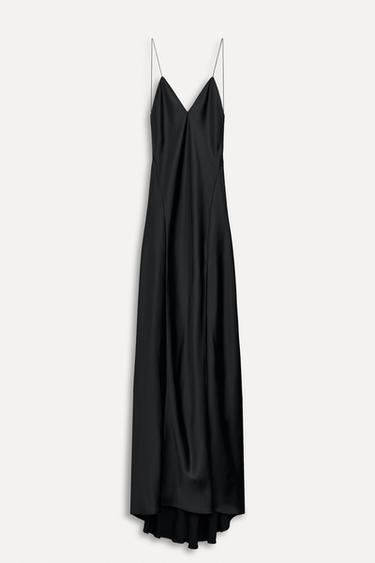 LONG SATIN DRESS 50TH ANNIVERSARY - Black by Zara