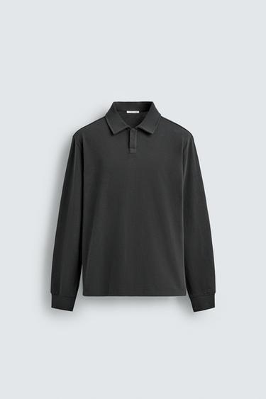 REGULAR FIT POLO SHIRT - Dark navy by Zara