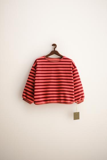 ZARA TIMELESS - STRIPED SWEATSHIRT - Coral by Zara