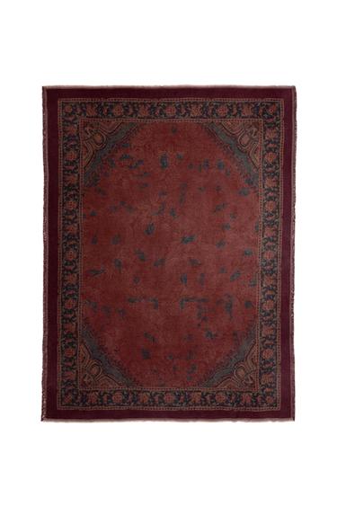 PAISLEY JACQUARD THROW - Brick by Zara