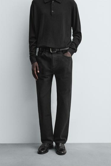 STRAIGHT ANKLE FIT JEANS - Black by Zara