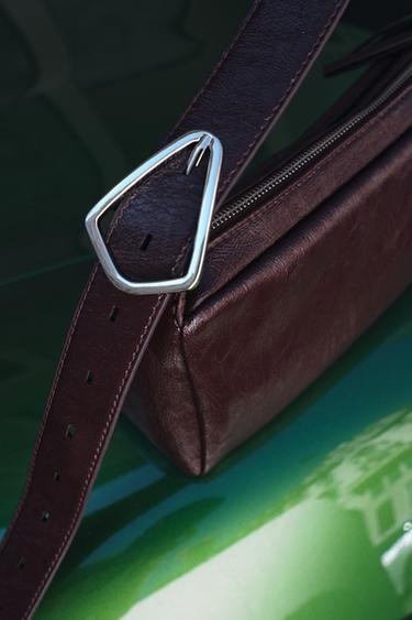 BUCKLE SHOULDER BAG - Maroon by Zara - Image 0
