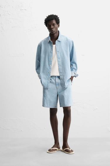 DENIM SHORTS - Sky blue by Zara - Image 0