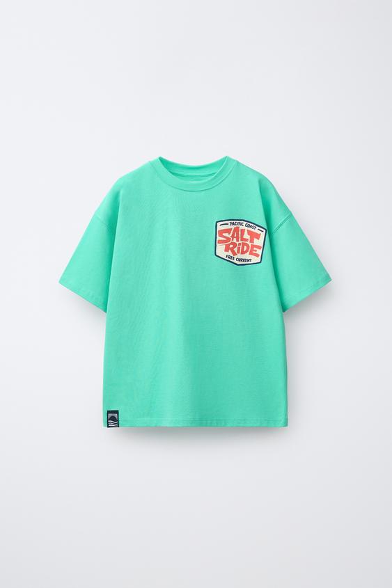 PRINTED T-SHIRT - Light green by Zara - Image 0